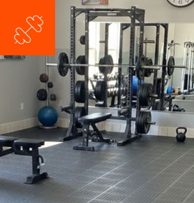 Dura Tile interlocking PVC flooring installed in a gym
