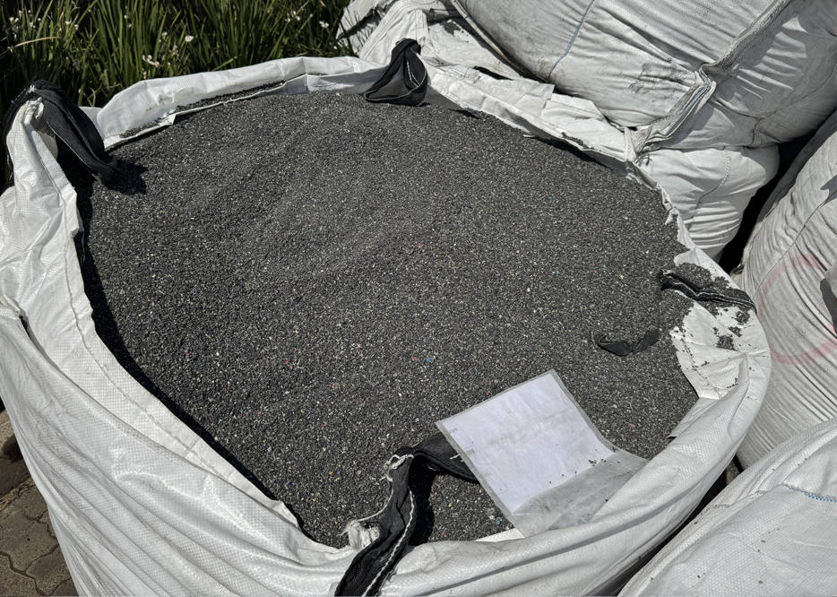 Fine recycled PVC material used in Durable Floors tile manufacturing