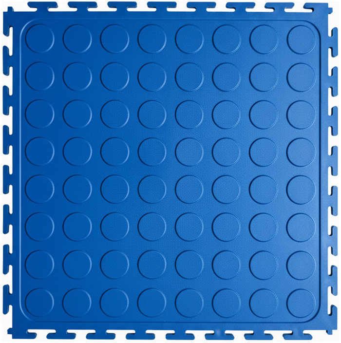 Dura Tile PVC interlocking floor tile in blue