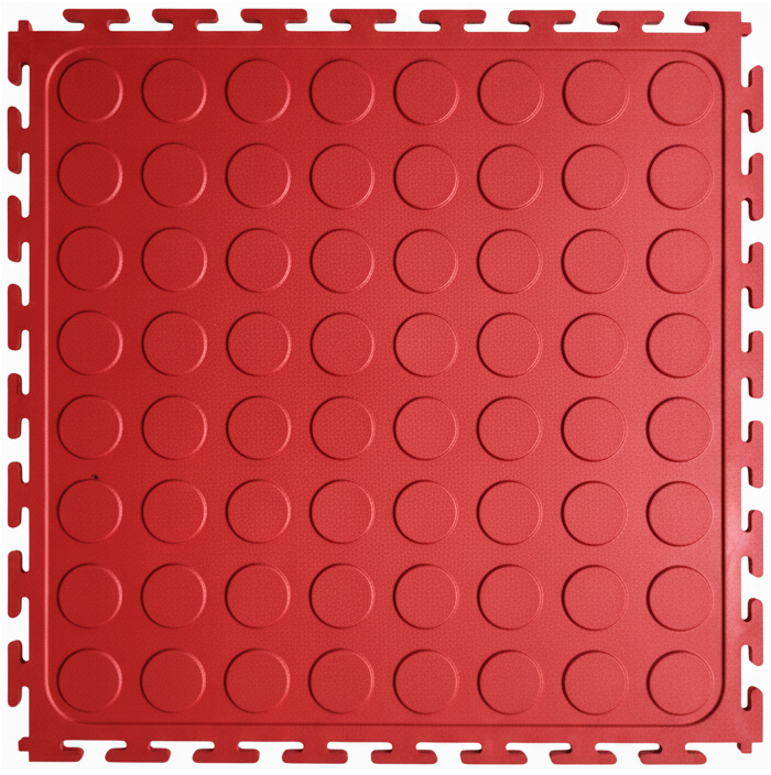 Dura Tile PVC interlocking floor tile in red