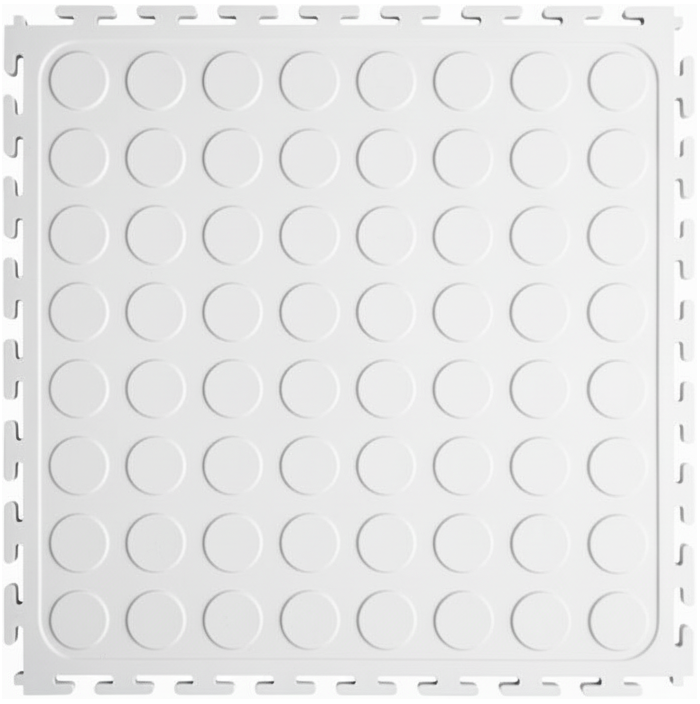 Dura Tile PVC interlocking floor tile in white
