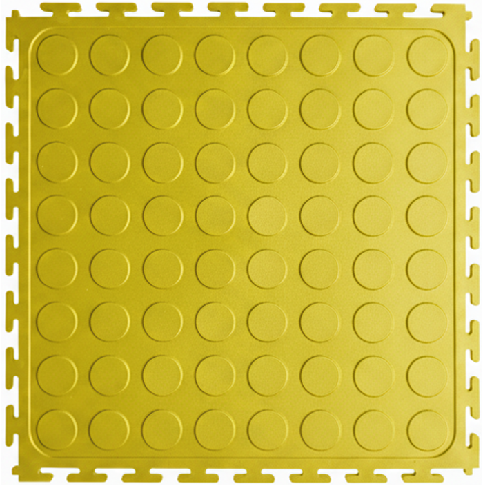 Dura Tile PVC interlocking floor tile in yellow