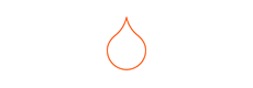 Icon of an orange water drop